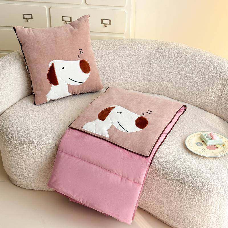 卡新款秋冬加厚抱枕被车抱枕靠垫睡通绣花午毯子255两用二合载一,居家布艺,抱枕被,淘宝优惠券,粉丝福利购,淘宝优惠卷