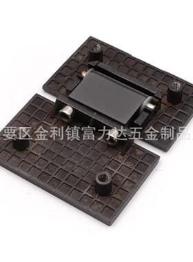 黑色方形直边锈浴室淋合夹浴房玻璃页铰链不钢门夹18F-012-5m0度