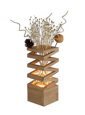 创意简约台灯装饰原木插花温客49060馨书浪漫卧室头厅房现代LE床D