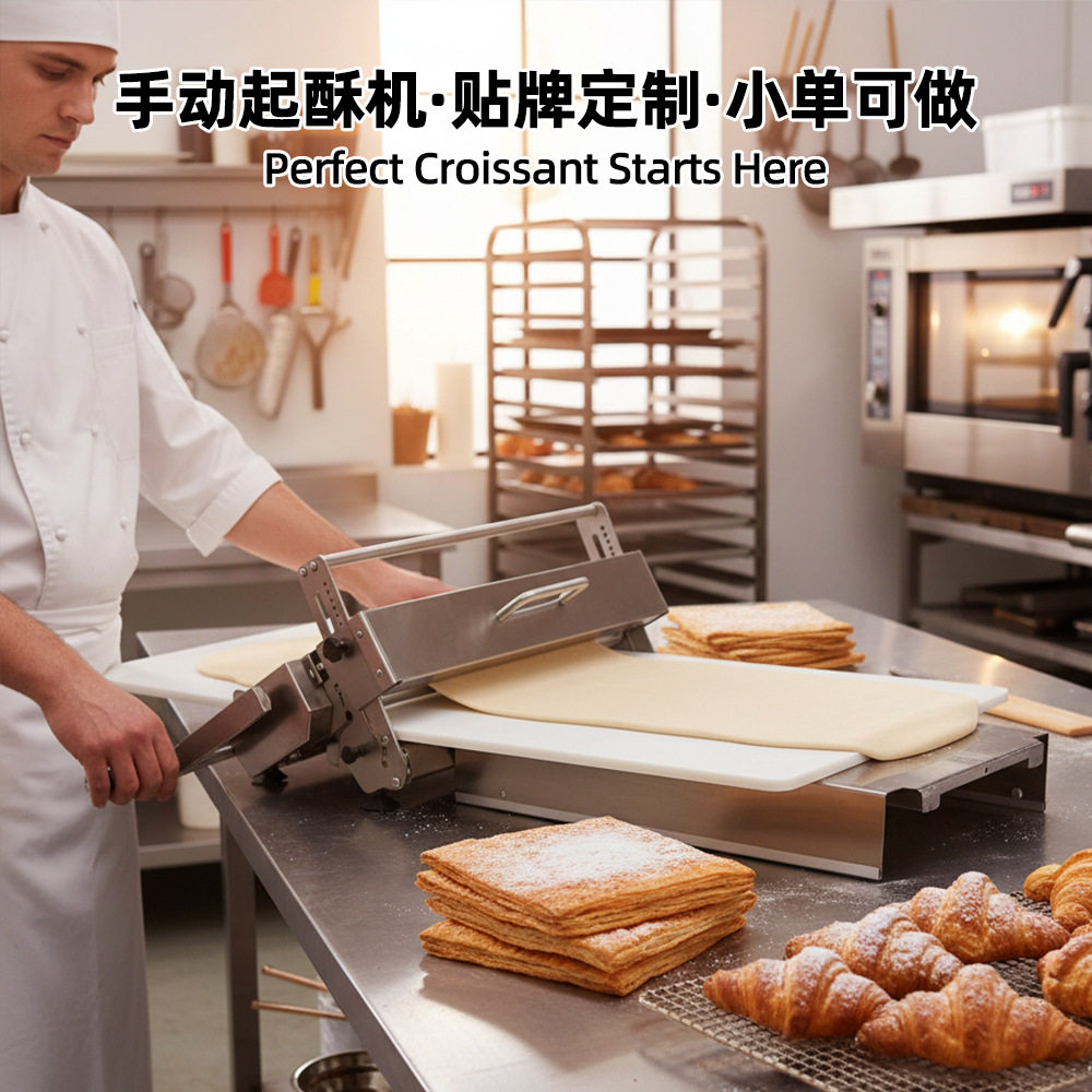 手摇起酥机 小型台式家用桌面款可折叠多层酥皮制作设备压面机