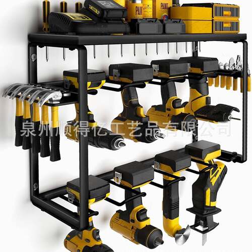 金属动工具收纳架电YC-22112车库工具收纳架挂式金属具架实壁工用