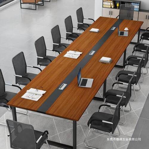 会议桌易长桌无品牌/简约现代议室接待洽会谈长条桌简作台办公桌