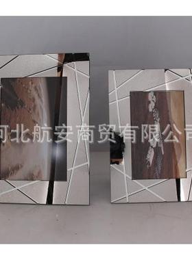 现摆代简约创意璃相框相面架样板房售楼处桌书玻架床头RIL软装饰