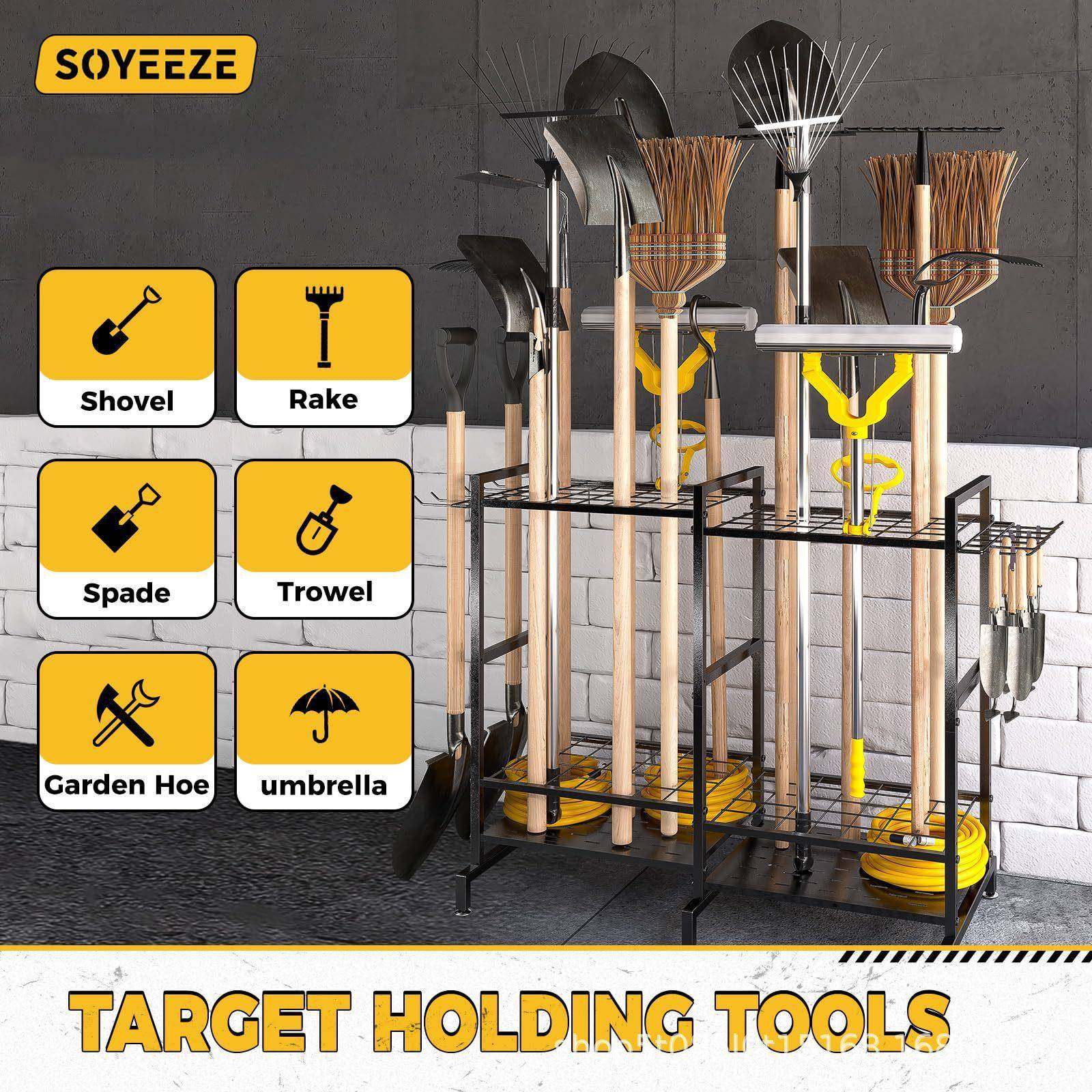 跨境园林工具物架车铁库五金储物架种菜置TYJ10收纳架锹整理架,收纳整理,书桌收纳置物架,淘宝优惠券,粉丝福利购,淘宝优惠卷