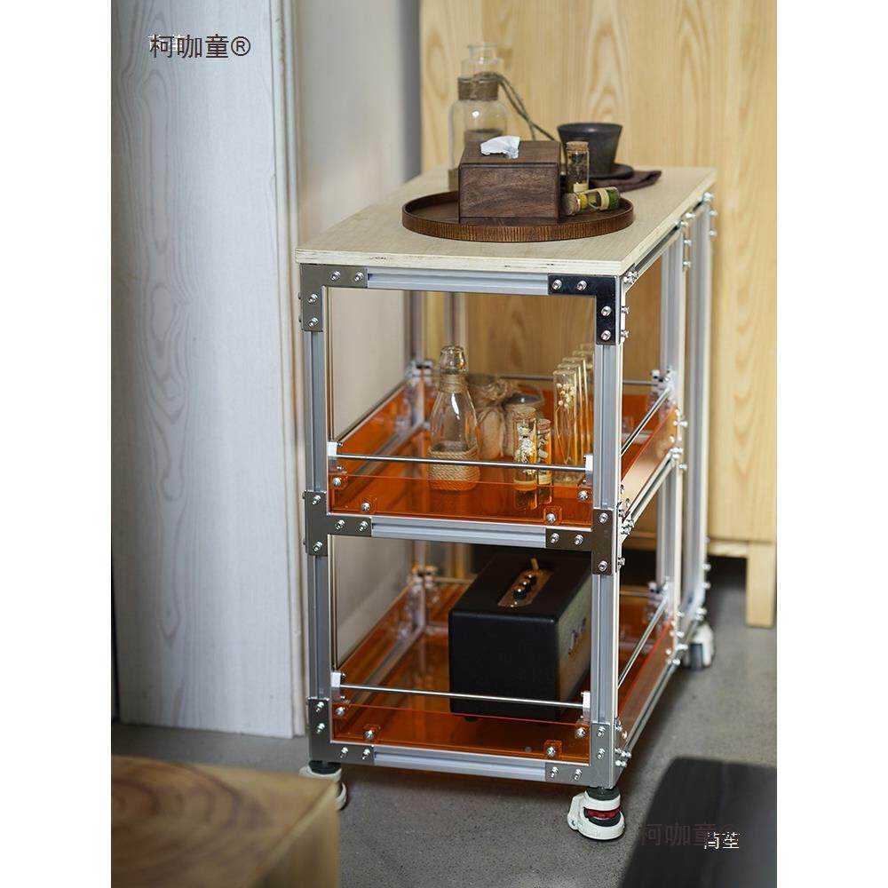 铝创铝物型材海洋柯咖童板茶茶水柜日式小力推车可移动台亚克置沙