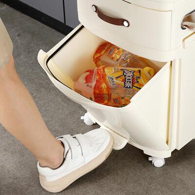 45L6L30L700121L厨房垃圾桶家用宽带盖大容量双层三层3干湿分离分