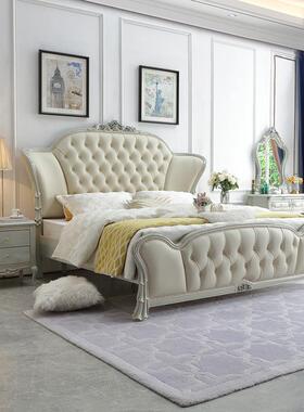 美式双实木床欧式端床34623轻奢床法式婚床现人代高简约主卧轻奢