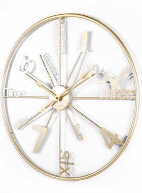 亚马逊爆款装饰静时钟表钟欧式音HRSK-001跨境复古铁艺钟铁艺壁个