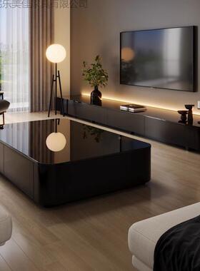 Jmo现意式风星光玻璃电视柜客厅CJO奢小户型代简柜约轻电视茶几组