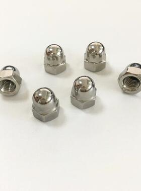 DI形N157六角盖型螺母304不锈钢HXJ半圆螺丝盖帽盖母盖六角螺8帽