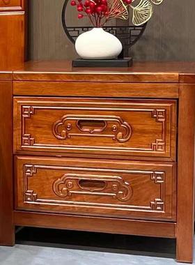 新款式仿紫檀木头柜实木明清卧床室格木家bnCq22g用雕花收纳古储