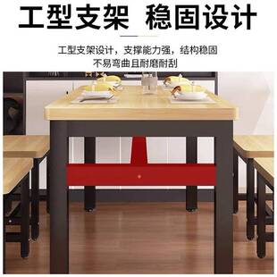 餐桌子家用组合商用食堂早快餐厅面馆餐饮小吃饭店专用出租房桌椅