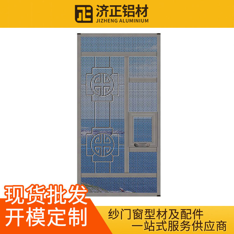 六代固定窗花新型防盗网纱窗铝合金儿童防护防盗金钢网纱窗