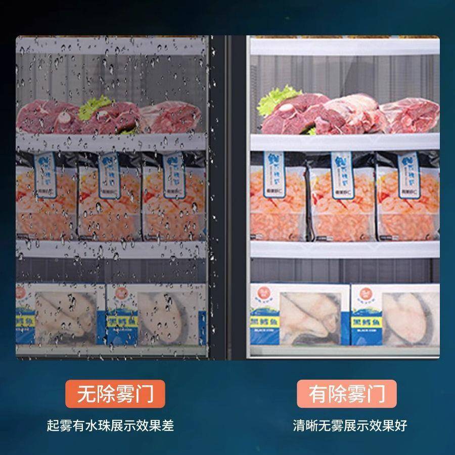 美无729厨立式冷冻柜霜低温展示柜速双门商榴莲冻冰箱超市商用冰