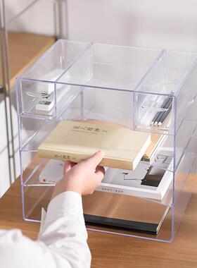 亚克件力透明组合多65249文架办公室桌面资层A4纸收纳文料件柜展