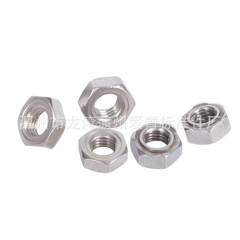 201/304不锈钢866六角焊螺母接焊碰焊螺帽M4M电5M68M10MM12点焊螺