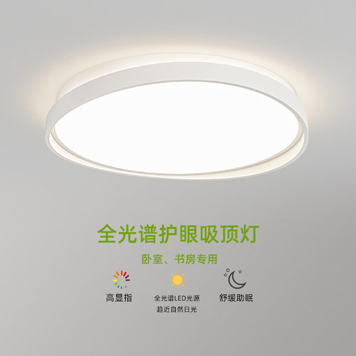 卧室灯主卧书房简约现代护眼灯具led房间创意吸顶灯中山家装灯饰