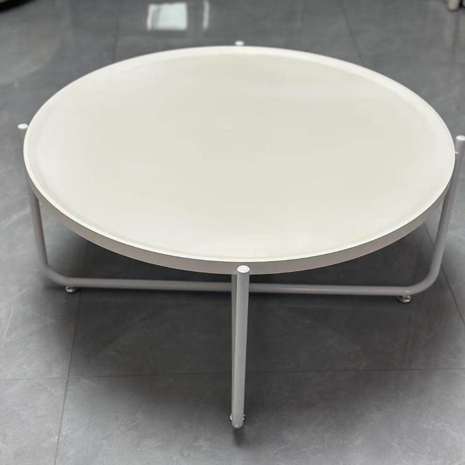 客厅圆形轻奢角几桌小桌子木托盘原双面茶几小户型可折叠简意极式