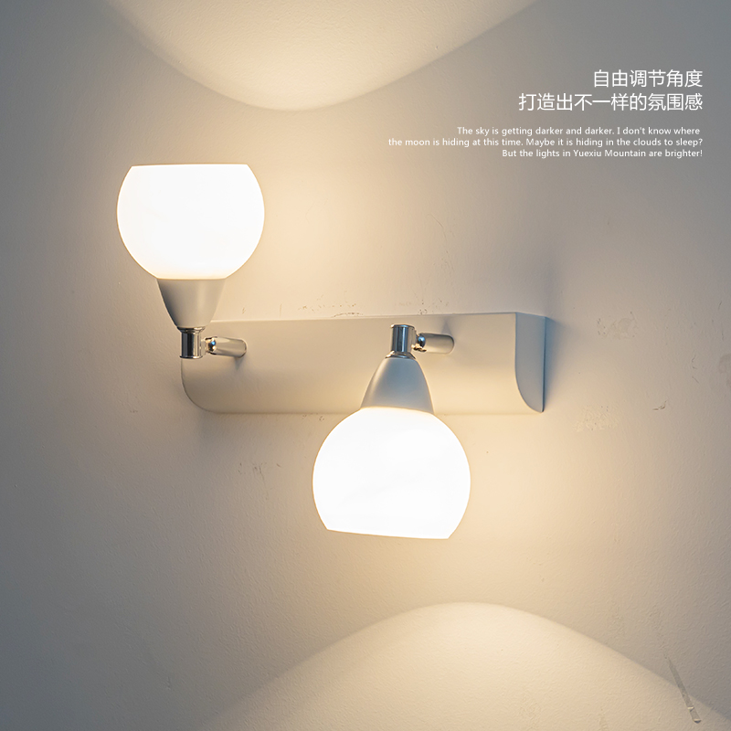 镜前灯卫生间浴室镜柜灯可调角度梳妆台补光灯免打孔可换led灯泡