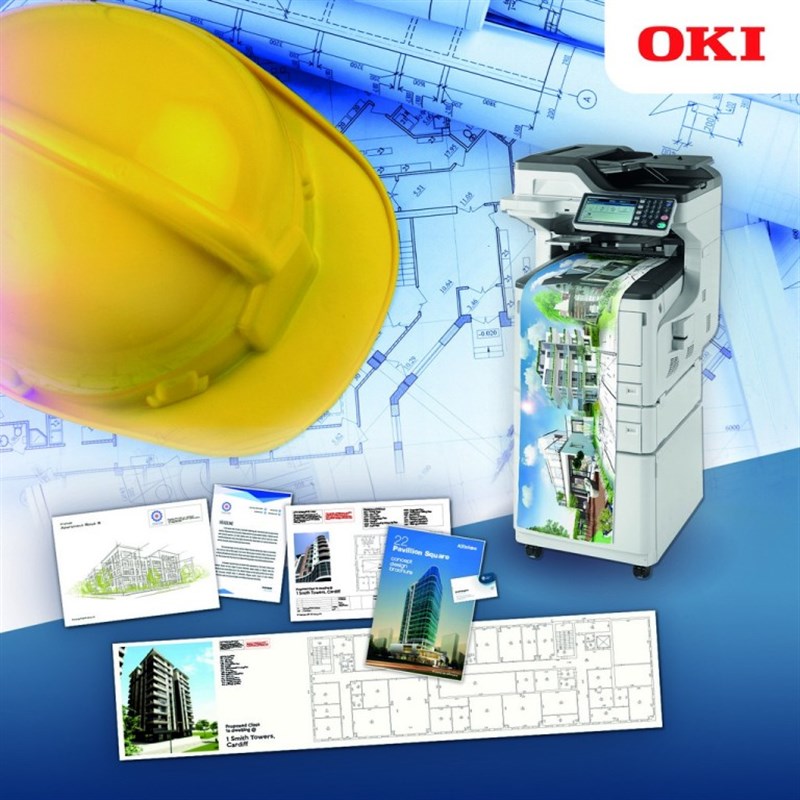 oki 83 0至300克厚度1.3米长纸彩色无线打印复印扫描一体复印机