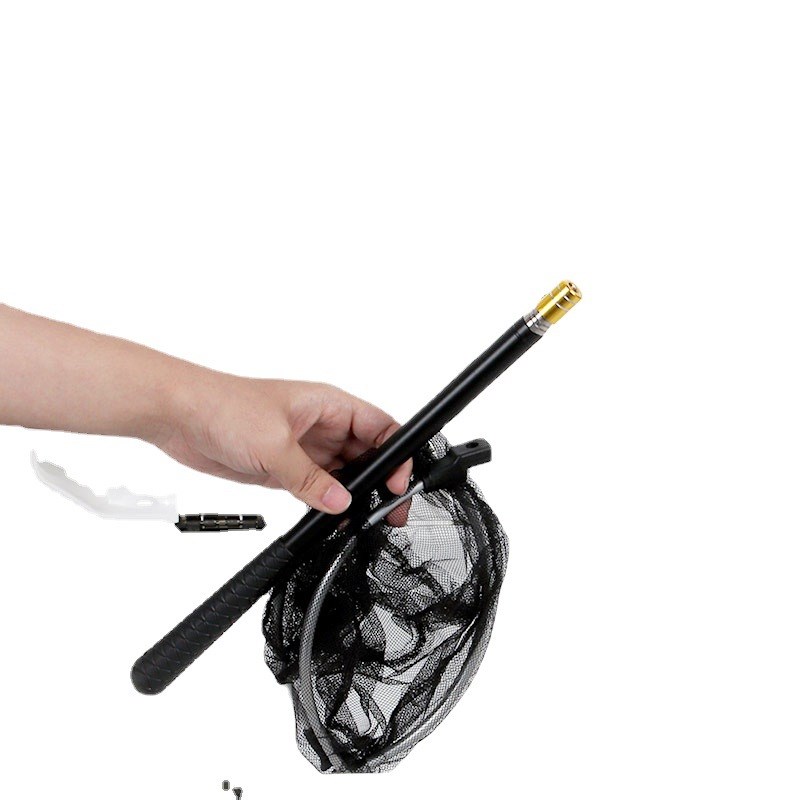 超轻抄网竿短节杆钓箱伸缩鱼装捞鱼网可放小号折叠抄网