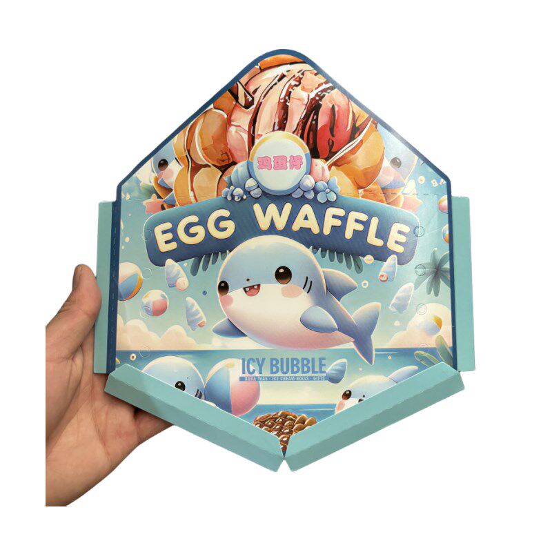 鸡蛋仔打包盒包装纸盒蛋仔打包袋50个