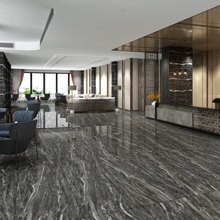 客厅防滑瓷砖蓝色绿色地砖600x1200黑色通体大理石地板砖现代墙砖