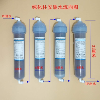 超纯化柱实验室水机阴阳离子交换树脂柱检验分析去离子水纯化柱包
