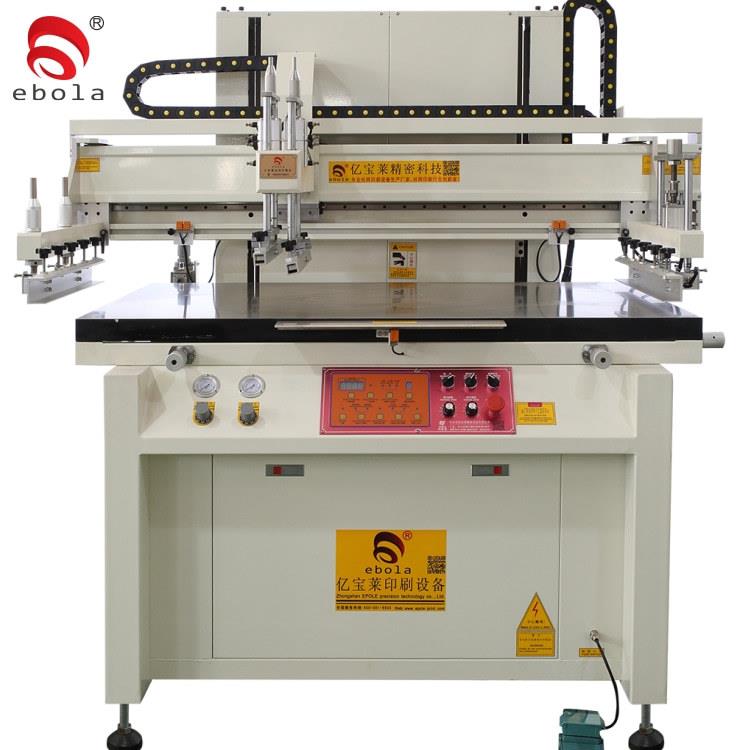 6012塑胶面板丝印机热转印花纸印刷机全新平面半自动印刷