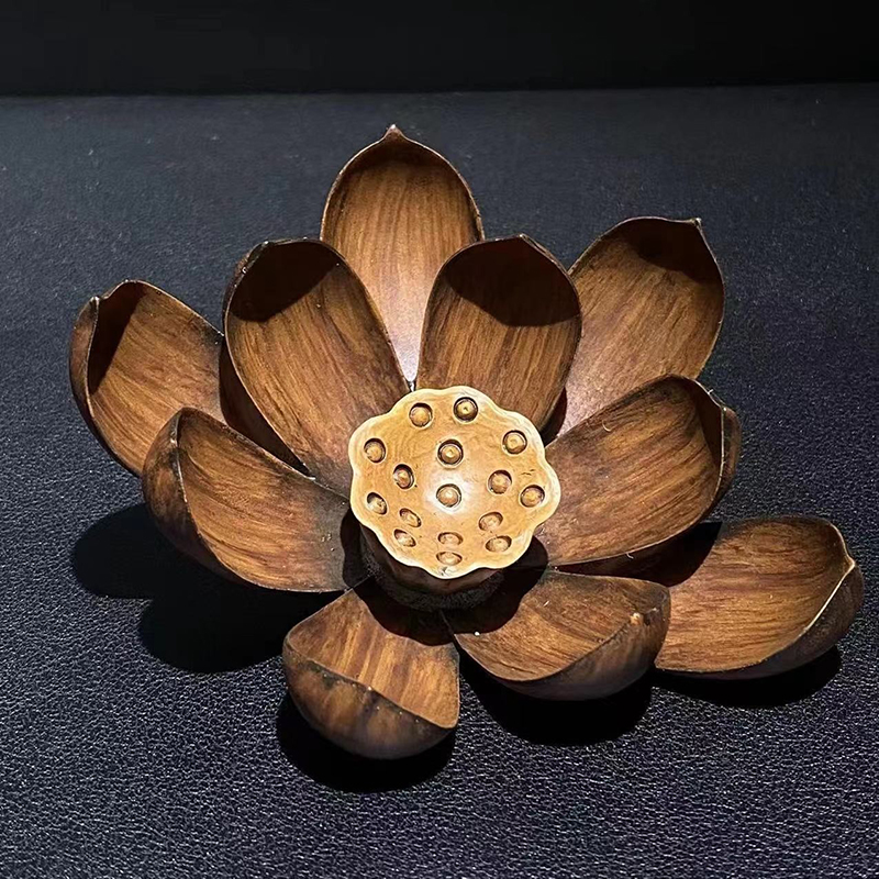 宝莲灯艺术创意石头奇石底座摆件托架树脂摆放托盘通用仿实木