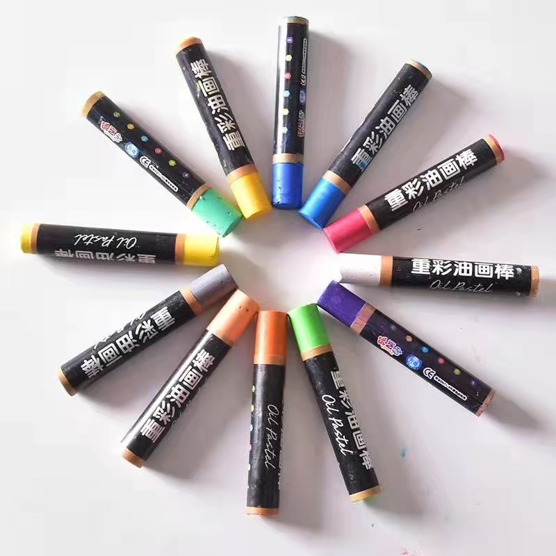 【可】儿童涂鸦少儿美术幼儿园画室重彩油画棒蜡笔/2/3色