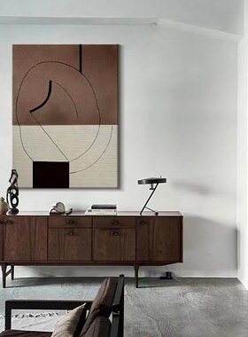 E pinting手绘油画 《留香》侘寂风样板间客厅抽象艺术玄关挂画