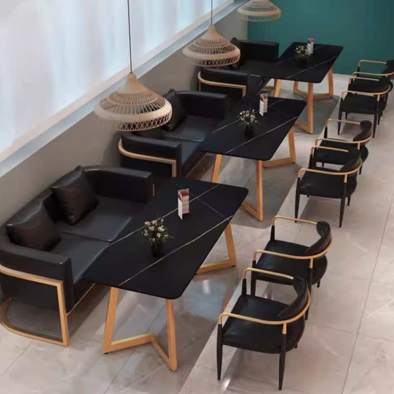 奶茶店沙发桌椅休闲洽谈咖啡馆茶餐厅甜品店餐吧商用人卡座