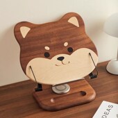 实木儿童书架桌面木质书立书夹固定书本绘本可升降笔记本阅读支架