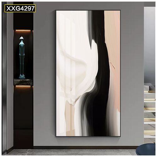 玄关入户正对门肌理挂画客厅抽象油画几何装饰画床头餐厅卧室走廊