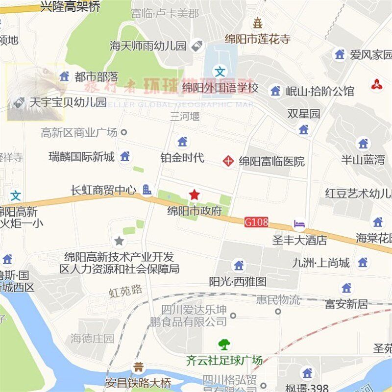 超大巨幅 绵阳市区地图订制定做 城市城区海报2021新版装饰画芯