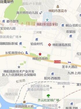 超大巨幅 绵阳市区地图订制定做 城市城区海报2021新版装饰画芯
