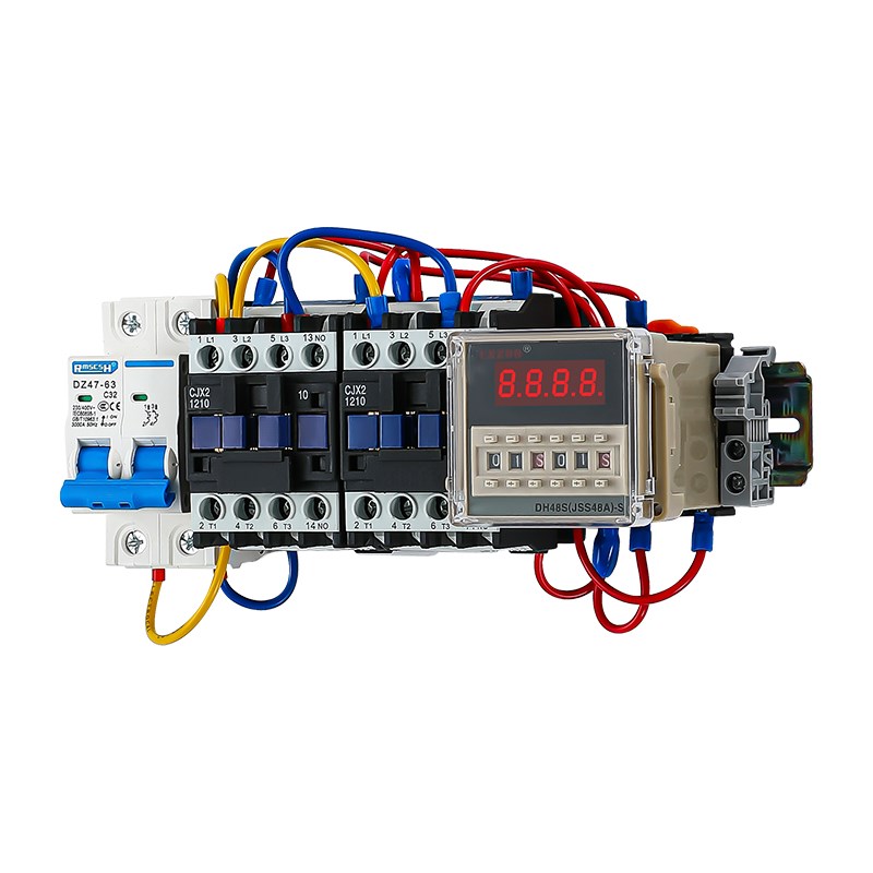 循环启动交流接触器轮流交替工作定时继电器时控开关三相单相3V