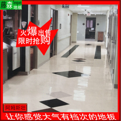 阿姆斯壮龙彩PVC地板革环保商y片状同质透心环保耐火防滑可磨直销