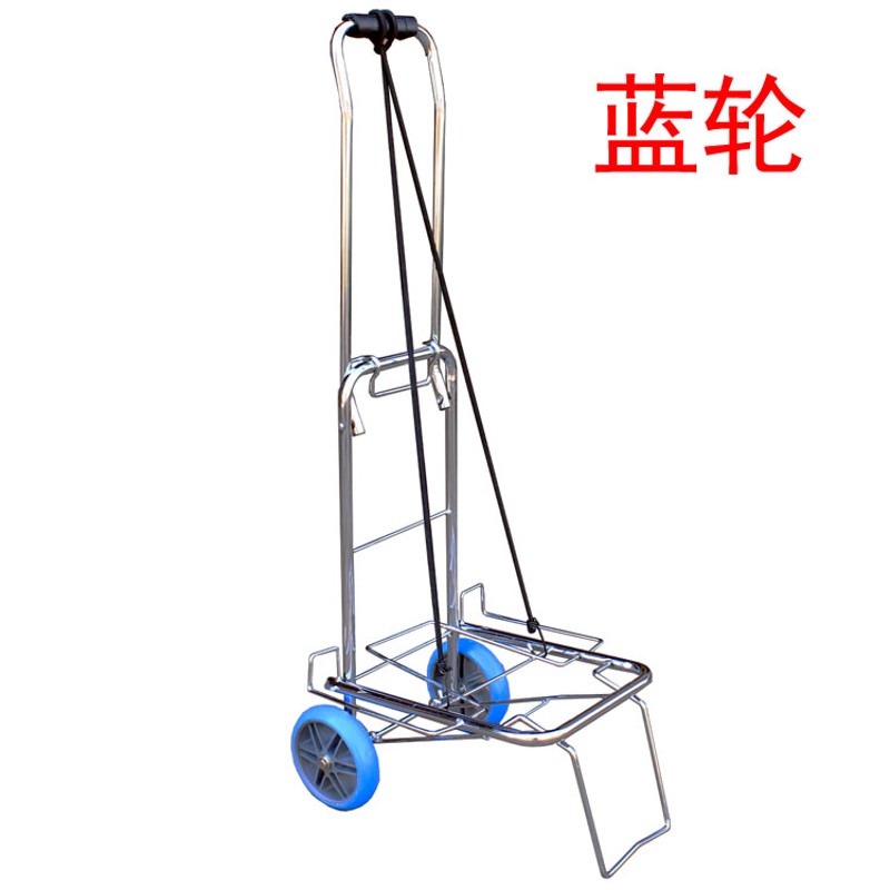 便携行李车可折叠手拉车拉货拉杆车 两轮购物手推车买菜车小拉车