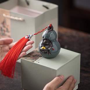 创意陶瓷福禄龙蛋个性 饰品生肖龙年吉祥物礼品 摆件家居客厅茶桌装