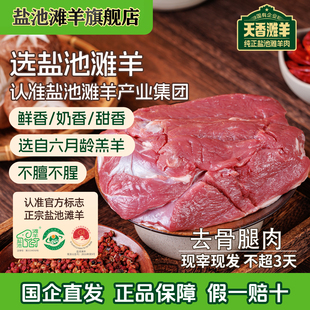 盐池滩羊旗舰店宁夏盐池滩羊集团新鲜屠宰羔羊去骨腿肉纯瘦肉火锅