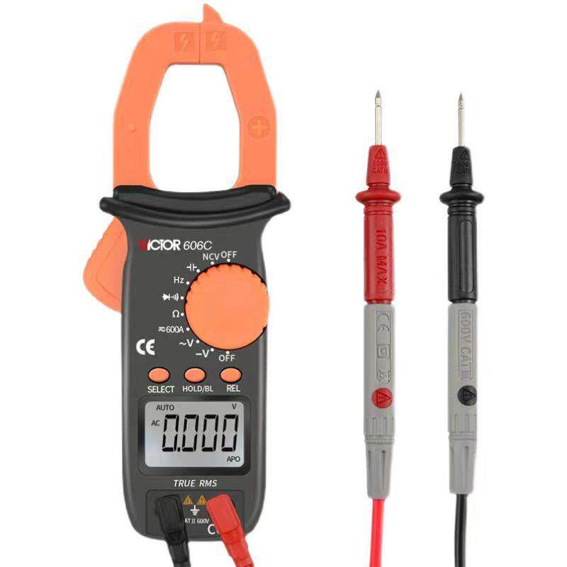 多功能钳形表VC606A/606B/606C数字电流交直流数显万用表610C/B