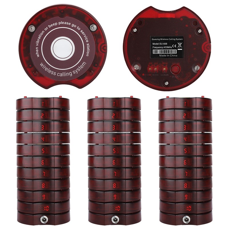 8速铃无线取餐器叫号器餐厅麻辣烫排号机振动叫餐 无线呼叫系统
