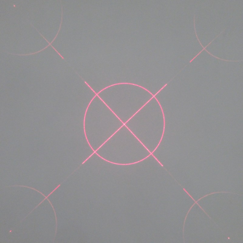 19.83度圆圈带十字线效果红光/绿光/蓝光定位灯模组不同光激光器