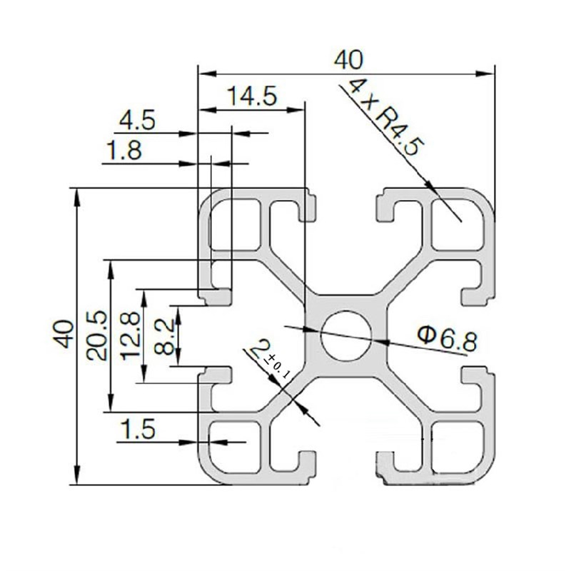 铝型材欧标型材3030框架铝材铝方管型材铝合金型材