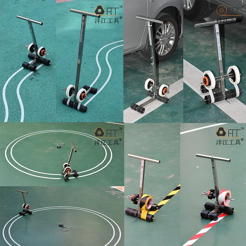 沣江划线机篮球场画线器画圆美纹纸胶带粘贴机地坪公路停车位操场