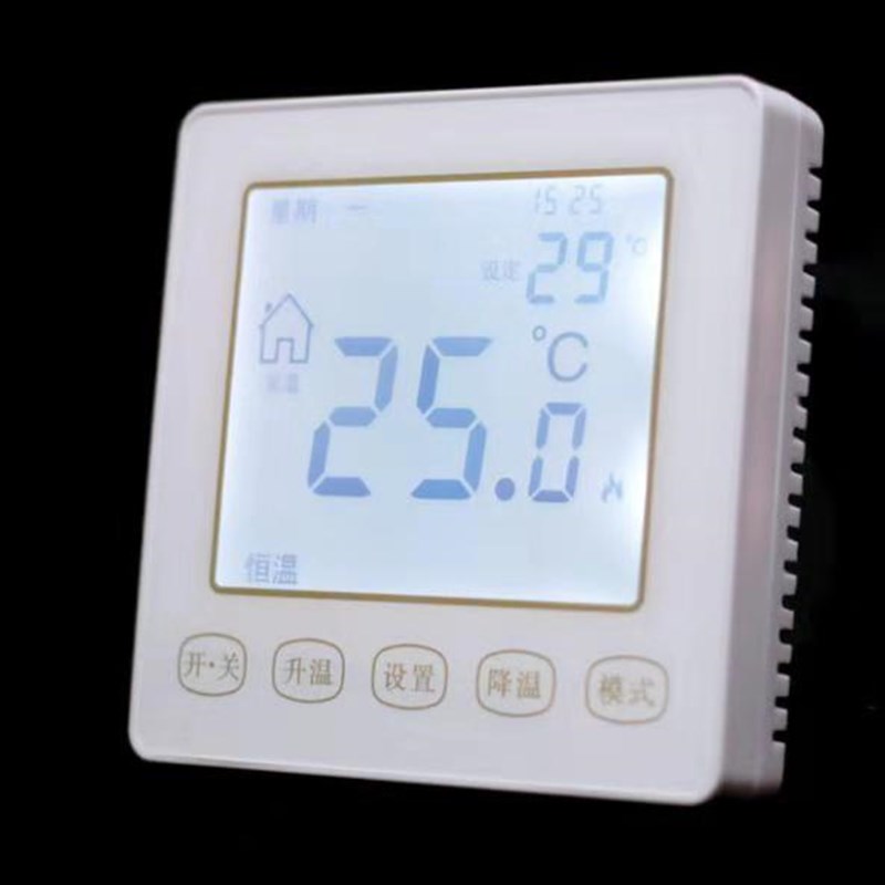 高端温控器智能触摸屏温度控制碳纤维电采暖控制开关液晶大功率温