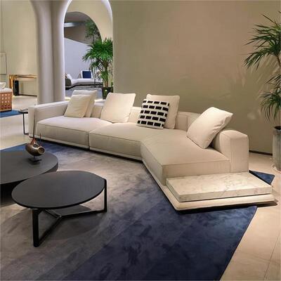 意式极简现代简约Horizonte地平线大户型客厅布艺大平层别墅沙发