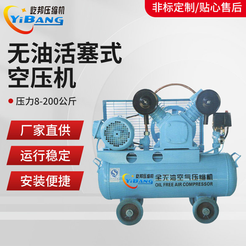 全无油润滑高压打气泵木工汽修喷漆工业级活塞式空气压缩机定制
